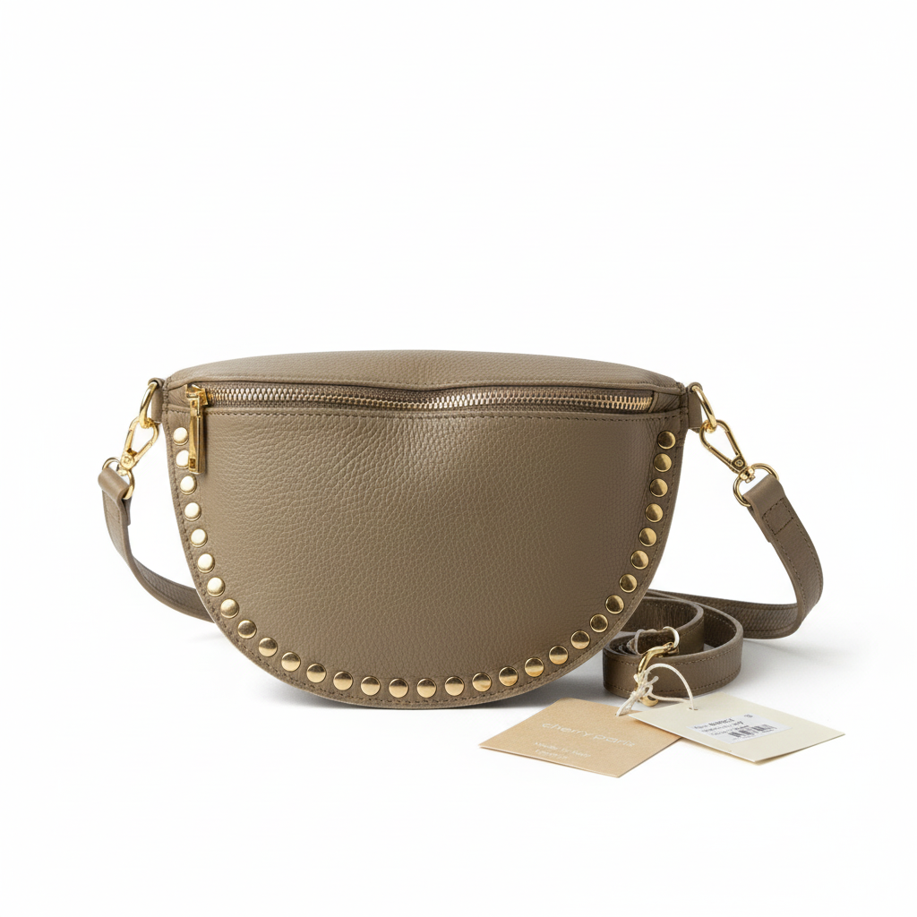 Sac BEATRICE Taupe fond blanc
