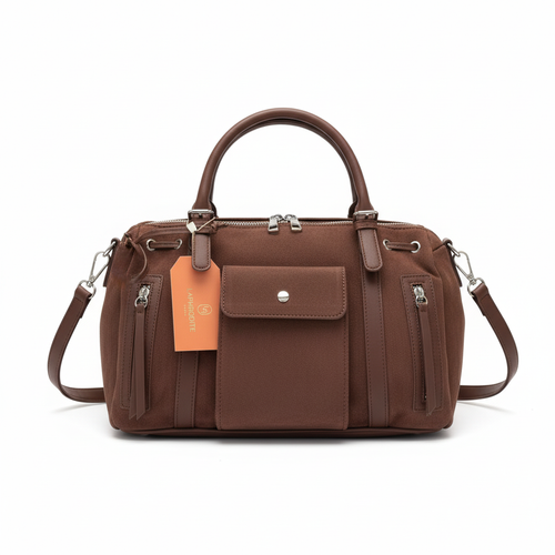 Sac LAPHRODITE marron fond blanc